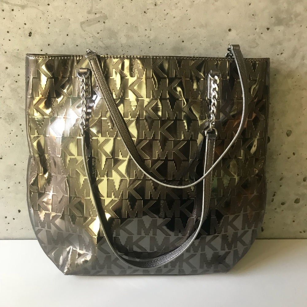 Michael Kors Signature Mirror Jet Set Tote